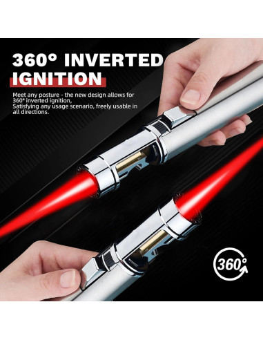 Encendedor de antorcha ELCELC recargable butano a prueba de viento