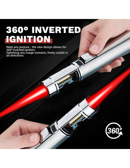 Encendedor de antorcha ELCELC recargable butano a prueba de viento