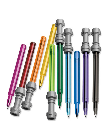 Set 10 Bolígrafos Gel Sable de Luz LEGO Star Wars 13,34 cm