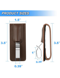 Clip de Cintura para Sable de Luz PU Marrón 8,89 cm 2