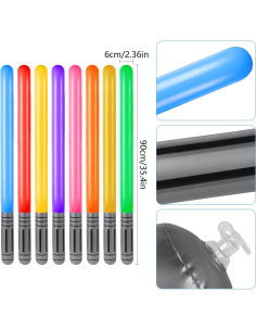 Sables de Luz Inflables 8 Piezas EVERMARKET 78,74 cm 2