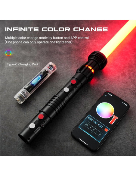 Sable de Luz Doble Hoja DAMIENSABER RGB 3.0 82cm