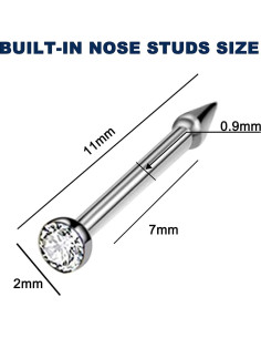 Kit de Perforación de Nariz GCHSSS - 2 Paquetes con 10 Anillos 2