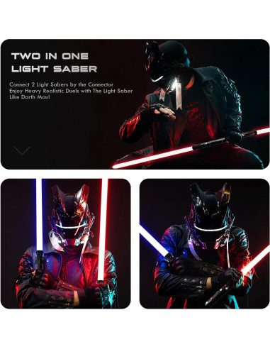 Sable de Luz Doble Hoja DAMIENSABER RGB 3.0 82cm