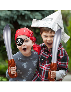 12 Espadas Pirata Inflables ZAUONTW 58 cm Juguetes Fiesta 2