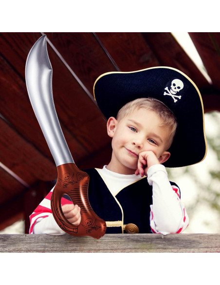12 Espadas Pirata Inflables ZAUONTW 58 cm Juguetes Fiesta