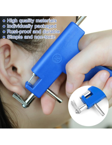 Kit de perforación de orejas Hotorda con 98 pendientes de acero