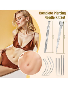 Kit de Agujas para Piercing VIXAVI - 11 Piezas Estériles 14G 16G 18G 2