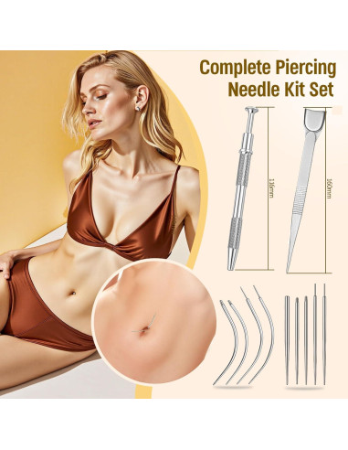 Kit de Agujas para Piercing VIXAVI - 11 Piezas Estériles 14G 16G 18G