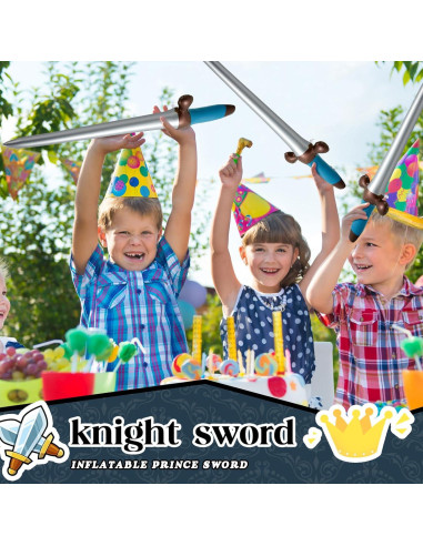 Outus 24 Espadas Inflables Pirata 60 cm Juguetes Fiesta