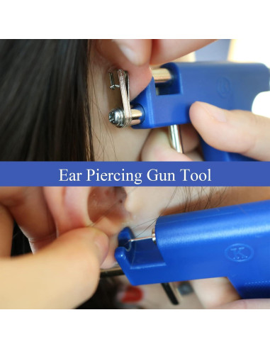 Kit de perforación de orejas Hotorda con 98 pendientes de acero