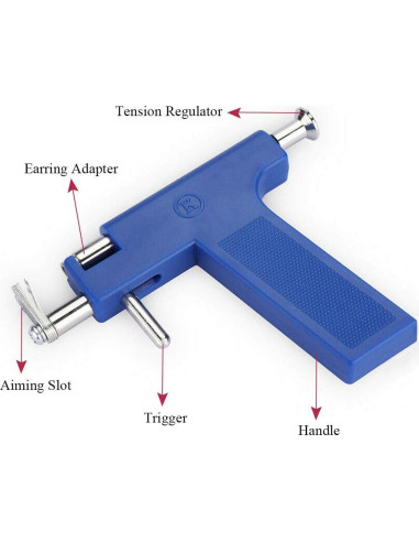 Kit de perforación de orejas Hotorda con 98 pendientes de acero