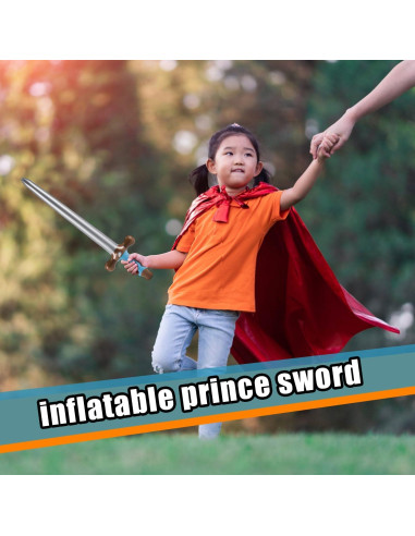12 Espadas Inflables Pirata NQEUEPN 60x17 cm Reutilizables