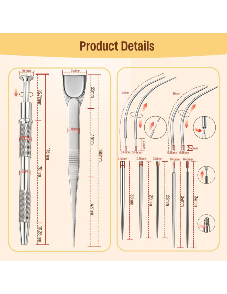 Kit de Agujas para Piercing VIXAVI - 11 Piezas Estériles 14G 16G 18G