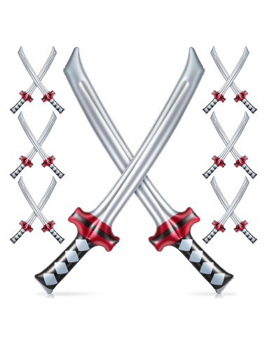 Deekin 12 Espadas Ninja Inflables 75 cm Juguete Fiesta