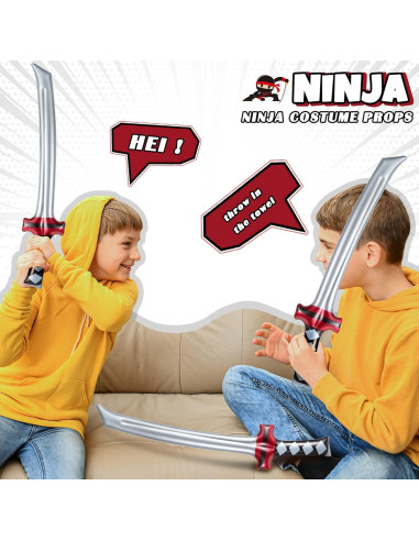 Deekin 12 Espadas Ninja Inflables 75 cm Juguete Fiesta
