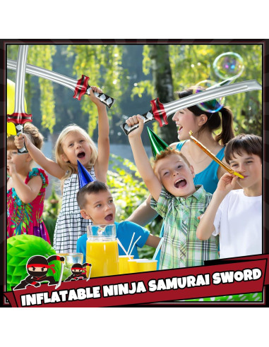 Deekin 12 Espadas Ninja Inflables 75 cm Juguete Fiesta