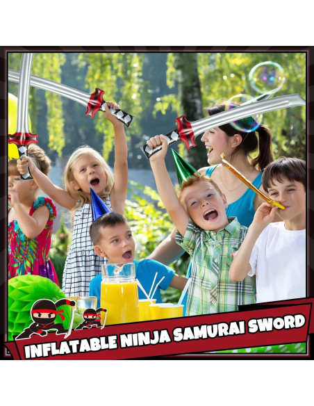 Deekin 12 Espadas Ninja Inflables 75 cm Juguete Fiesta