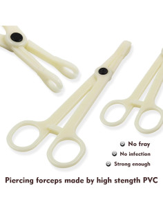 Kit de Piercing Rayyl 42 Piezas con Agujas y Pinzas Desechables 2
