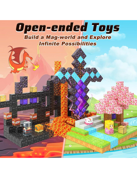 Bloques Magnéticos Coodoo 110 Piezas Juguetes STEM 3-8 Años