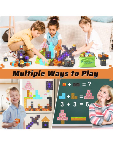Bloques Magnéticos Coodoo 110 Piezas Juguetes STEM 3-8 Años