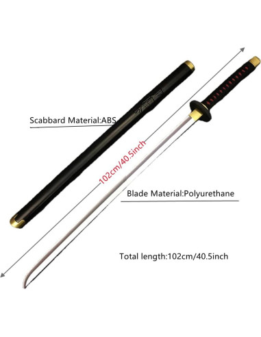 Espada de Cosplay damdos Roronoa Zoro 104cm Espuma PU