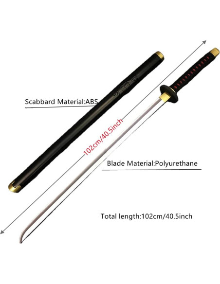 Espada de Cosplay damdos Roronoa Zoro 104cm Espuma PU