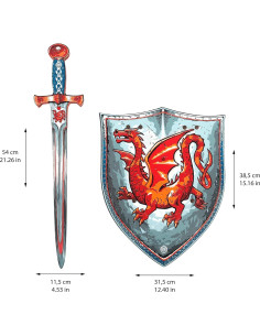 Liontouch Espada y Escudo de Espuma Dragón Ámbar para Niños 3-8 Años 2