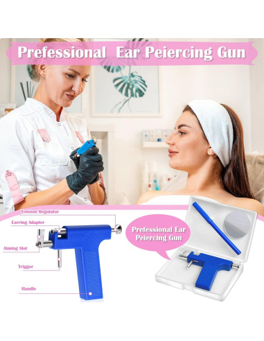 Kit de Perforación de Orejas Evatage con 72 Pendientes