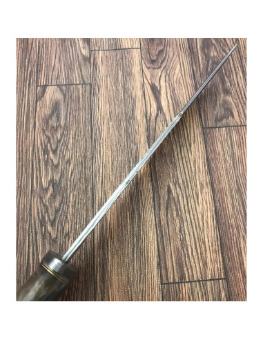 Cuchillo Bowie Poshland Acero Damasco 38.74 cm Mango Madera