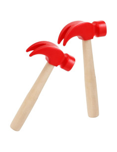 Paquete de 2 Martillos de Madera Hxezoc para Niños