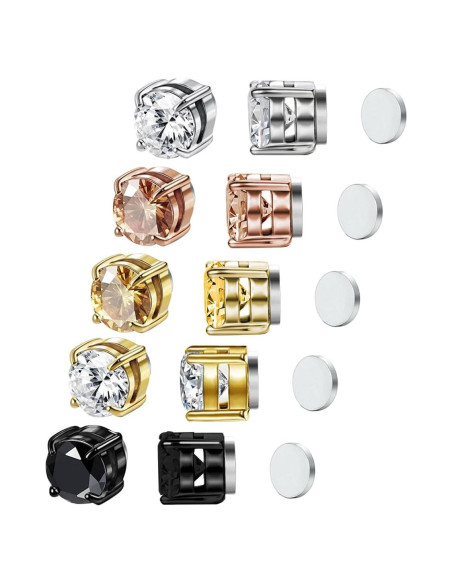 Pendientes Magnéticos Cigmag - Set de 5 Pares Sin Perforación Pendientes Magnéticos Cigmag - Set de 5 Pares Sin Perforación