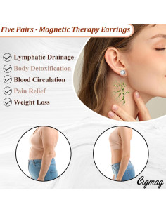 Pendientes Magnéticos Cigmag - Set de 5 Pares Sin Perforación 2