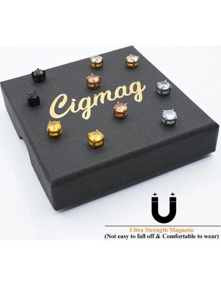 Pendientes Magnéticos Cigmag - Set de 5 Pares Sin Perforación Pendientes Magnéticos Cigmag - Set de 5 Pares Sin Perforación