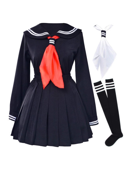 Uniforme escolar marinera chicas japonesas 5 piezas - Negro