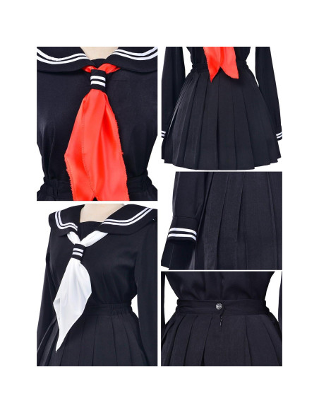 Uniforme escolar marinera chicas japonesas 5 piezas - Negro