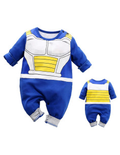 Traje de una pieza para bebé YFYBaby 100% algodón azul