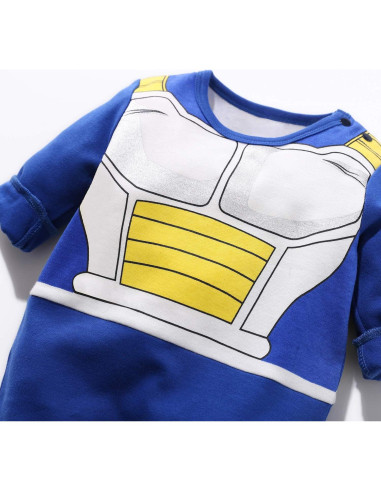 Traje de una pieza para bebé YFYBaby 100% algodón azul