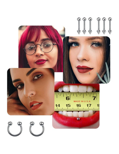 Kit de Piercing Corporal A-minusone 84 Piezas 14G 16G