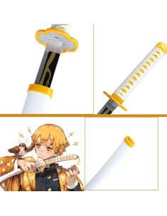 Espada de Cosplay Zenitsu PZOEWUESR 104 cm con Soporte 2
