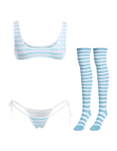 Conjunto de Lencería Kawaii Anime para Mujeres Talla Única