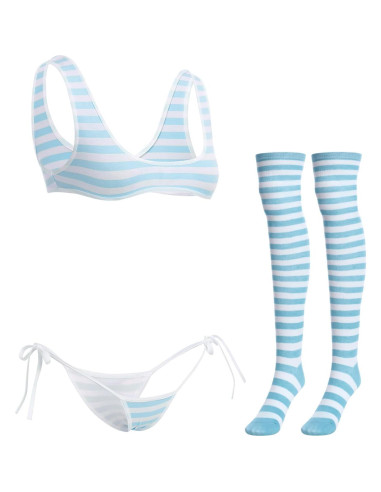 Conjunto de Lencería Kawaii Anime para Mujeres Talla Única