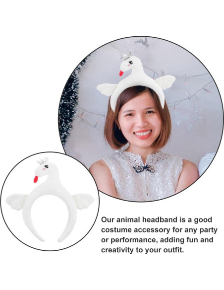 Diadema de Cisne Blanco Aboofan para Disfraces y Fiestas