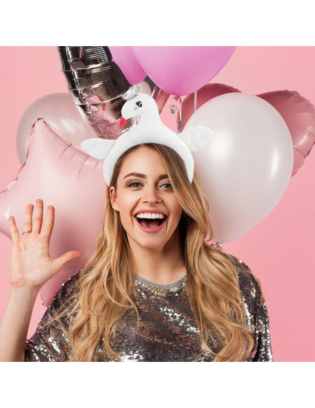 Diadema de Cisne Blanco Aboofan para Disfraces y Fiestas