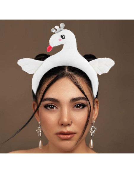 Diadema de Cisne Blanco Aboofan para Disfraces y Fiestas