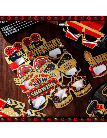 36 Gafas de Papel Multicolor Relaxgiant para Fiesta de Cine