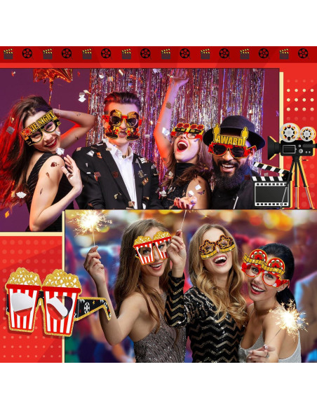 36 Gafas de Papel Multicolor Relaxgiant para Fiesta de Cine
