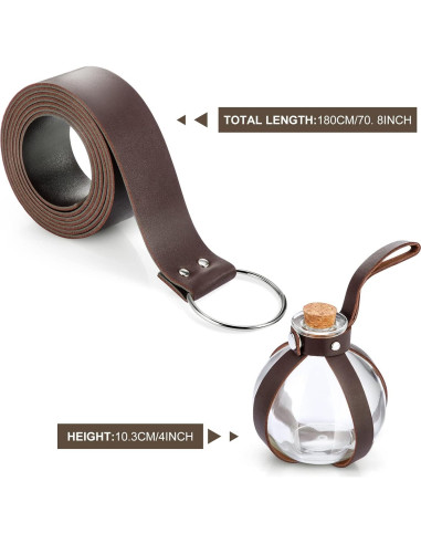 Accesorios Medievales Renaissance para Cosplay - Botella, Cinturón y Bolsa
