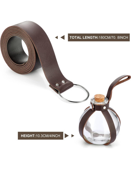Accesorios Medievales Renaissance para Cosplay - Botella, Cinturón y Bolsa
