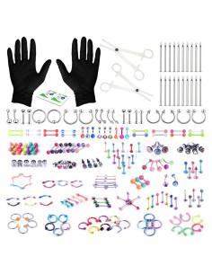 Kit de Piercing Corporal BodyJ4You 156 Piezas 14G 16G